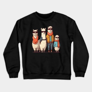 Alpaca Family Road Trip Crewneck Sweatshirt